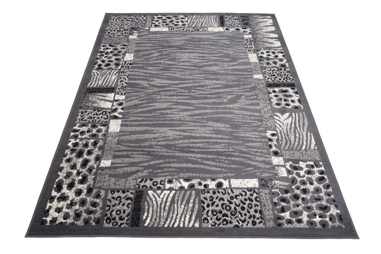 DREAM Tapis Moderne Peau Animal Sauvage Zèbre Panthère Gris Fin