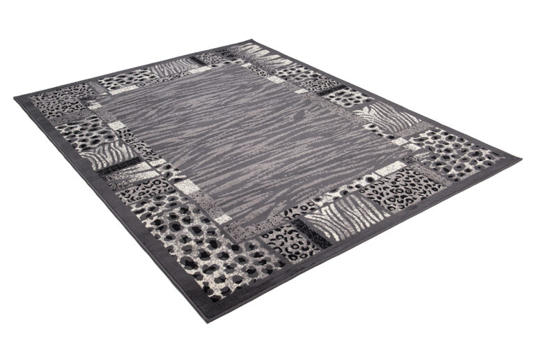 DREAM Tapis Moderne Peau Animal Sauvage Zèbre Panthère Gris Fin
