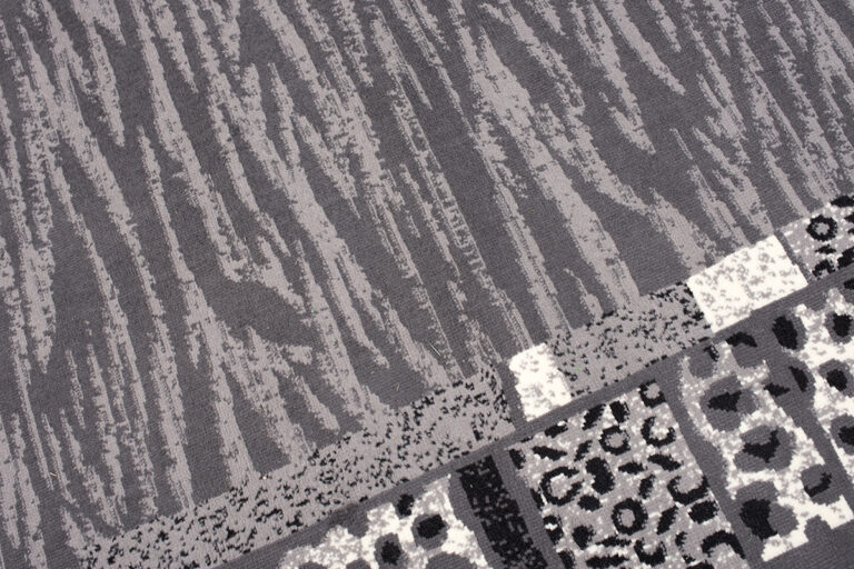 DREAM Tapis Moderne Peau Animal Sauvage Zèbre Panthère Gris Fin