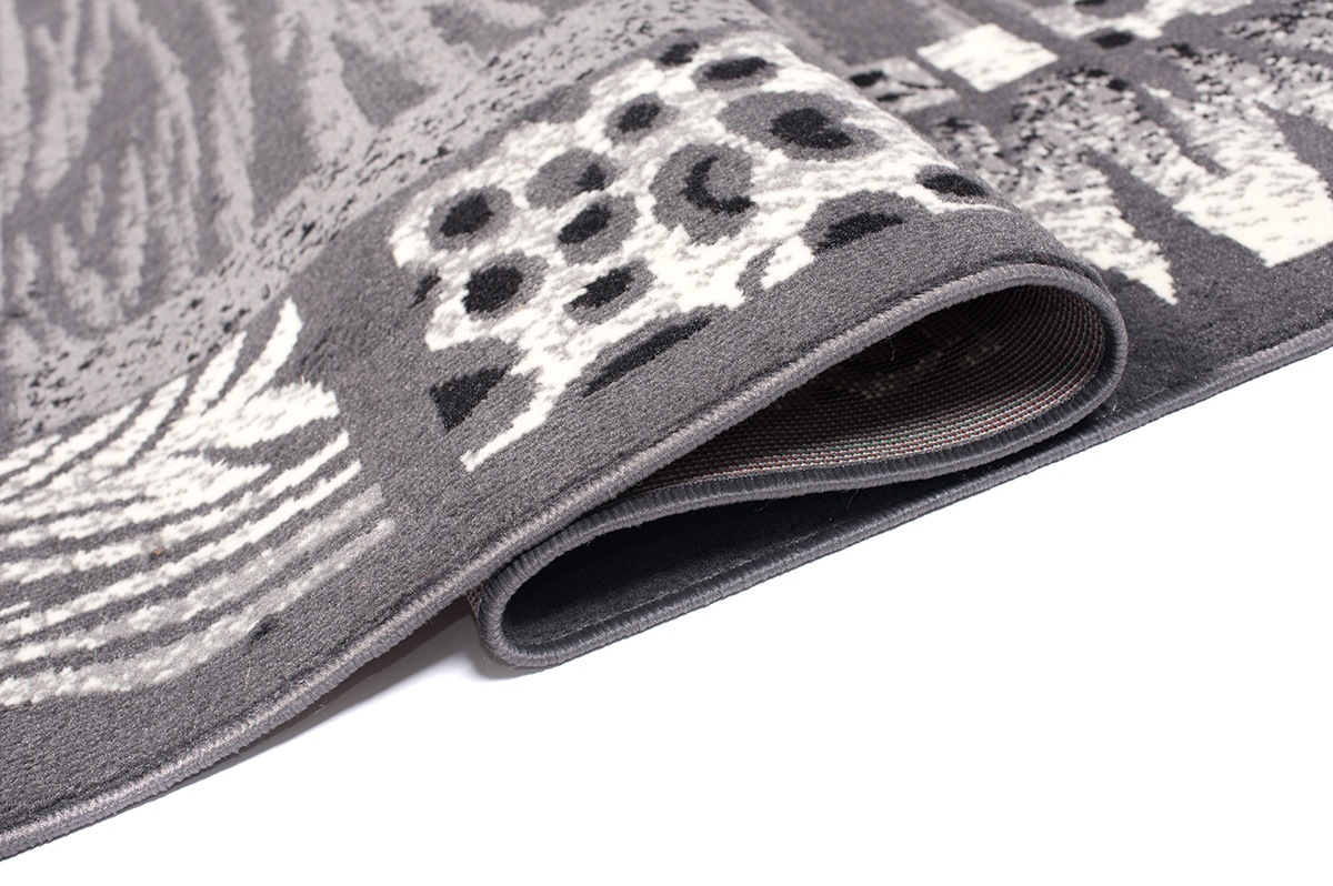 DREAM Tapis Moderne Peau Animal Sauvage Zèbre Panthère Gris Fin