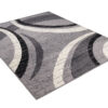 DREAM Tapis Moderne Abstrait Ondes Gris Noir Crème Fin