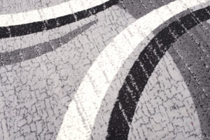 DREAM Tapis Moderne Abstrait Ondes Gris Noir Crème Fin