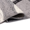 DREAM Tapis Moderne Abstrait Ondes Gris Noir Crème Fin