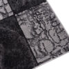 DREAM Tapis Moderne Géométrique Carreaux Noir Gris Crème Fin