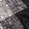 DREAM Tapis Moderne Géométrique Carreaux Noir Gris Crème Fin