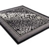 DREAM Tapis Moderne Animal  Zèbre Panthère Gris Noir Crème Fin
