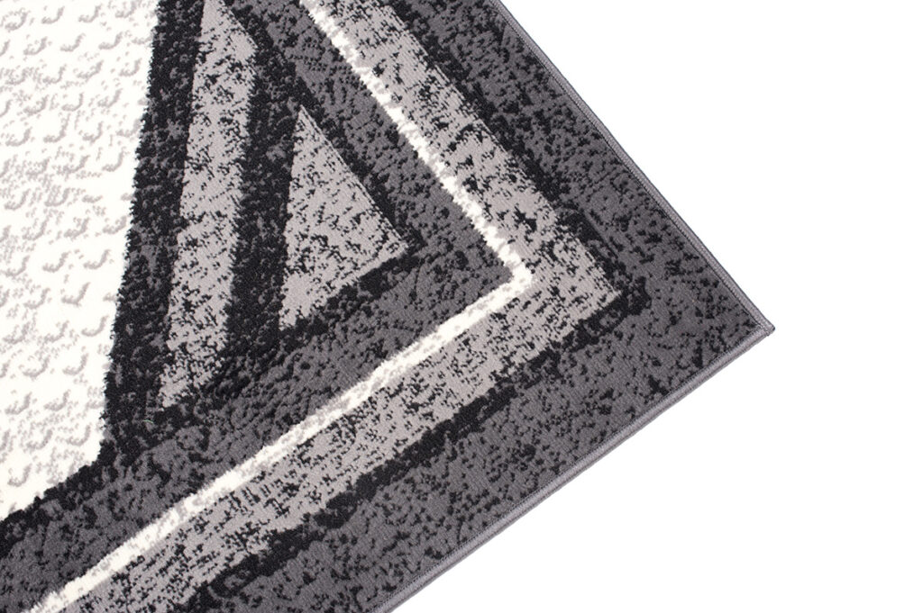 DREAM Tapis Moderne Géométrique Bordure Gris Crème Fin