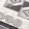 DREAM Tapis Moderne Géométrique Bordure Gris Crème Fin