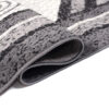 DREAM Tapis Moderne Géométrique Bordure Gris Crème Fin