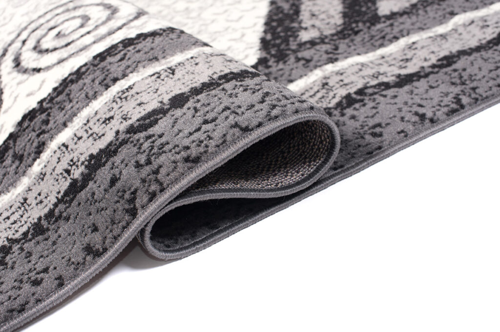 DREAM Tapis Moderne Géométrique Bordure Gris Crème Fin