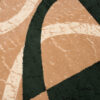 DREAM Tapis Moderne Abstrait Bandes Ondes Vert Beige Fin