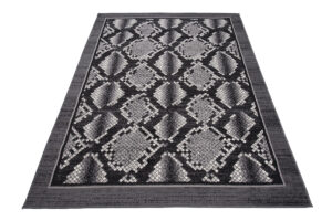 DREAM Tapis Moderne Animal Sauvage Serpent Gris Noir Fin