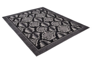 DREAM Tapis Moderne Animal Sauvage Serpent Gris Noir Fin