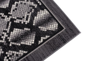 DREAM Tapis Moderne Animal Sauvage Serpent Gris Noir Fin