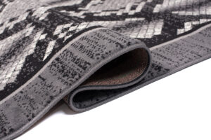 DREAM Tapis Moderne Animal Sauvage Serpent Gris Noir Fin