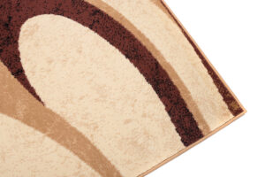 DREAM  Tapis Moderne Abstrait Ondes Ecru Beige Marron Fin