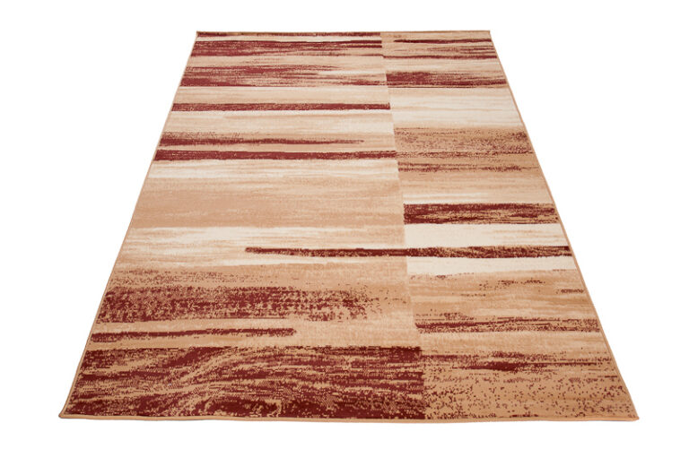 DREAM Tapis Moderne Rayures Marron Beige Fin
