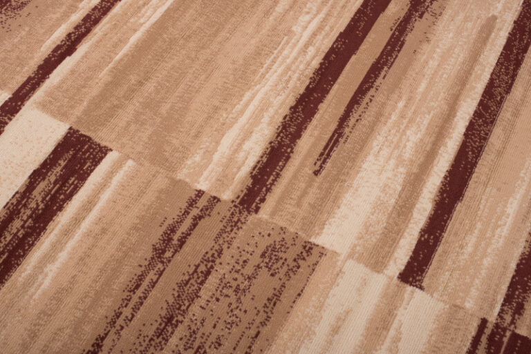 DREAM Tapis Moderne Rayures Marron Beige Fin