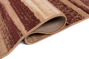 DREAM Tapis Moderne Rayures Marron Beige Fin