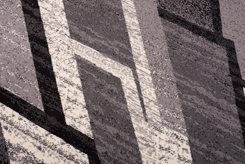 DREAM Tapis Moderne Rectangles Pierres Gris Foncé Crème Fin