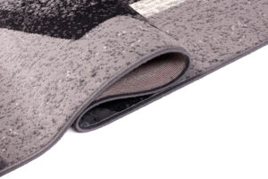 DREAM Tapis Moderne Rectangles Pierres Gris Foncé Crème Fin