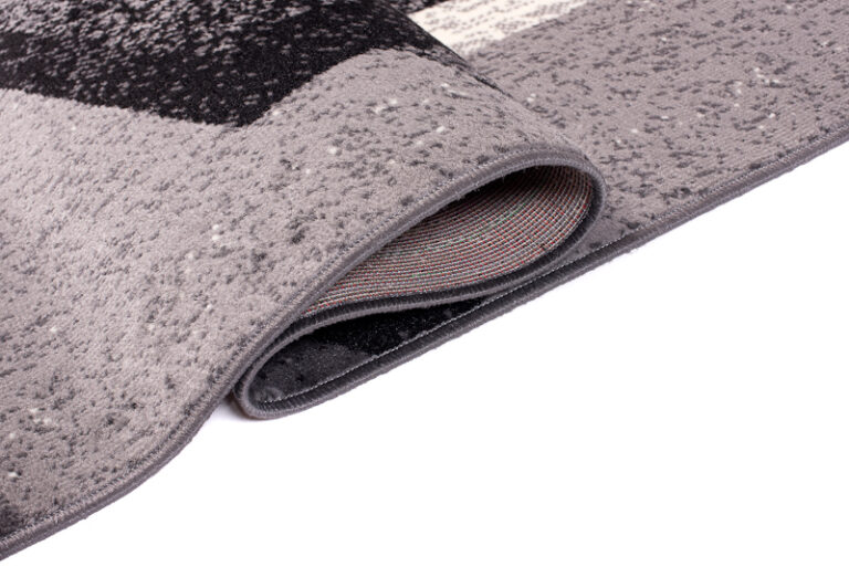 DREAM Tapis Moderne Rectangles Pierres Gris Foncé Crème Fin