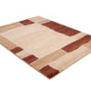 DREAM Tapis Moderne Carreaux Rectangles Beige Ecru Marron Fin