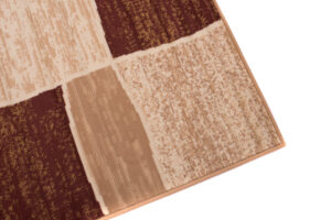 DREAM Tapis Moderne Carreaux Rectangles Beige Ecru Marron Fin