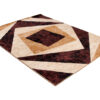Tapis Dream Géométrique Marron Crème Carrés