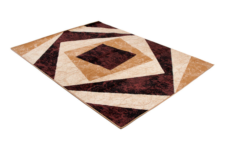 Tapis Dream Géométrique Marron Crème Carrés