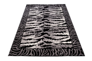 DREAM Tapis Moderne Animal Sauvage Tigre Gris Noir Fin