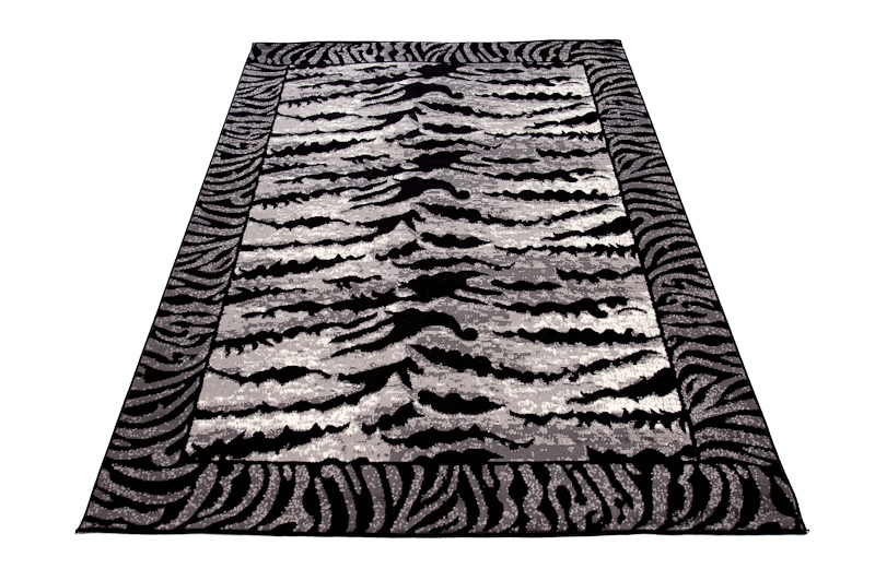 DREAM Tapis Moderne Animal Sauvage Tigre Gris Noir Fin