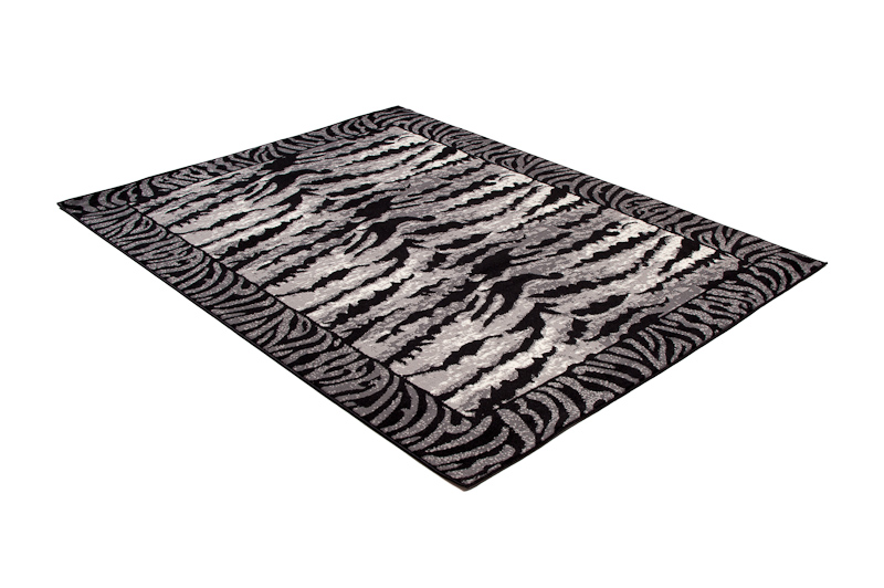 DREAM Tapis Moderne Animal Sauvage Tigre Gris Noir Fin
