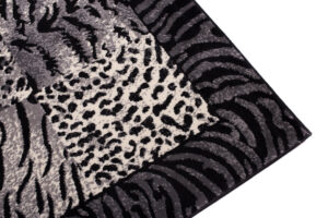 DREAM Tapis Moderne Animal Sauvage Panthère Gris Noir Crème Fin