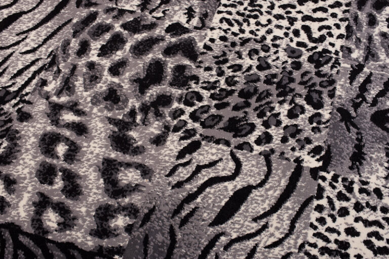 DREAM Tapis Moderne Animal Sauvage Panthère Gris Noir Crème Fin