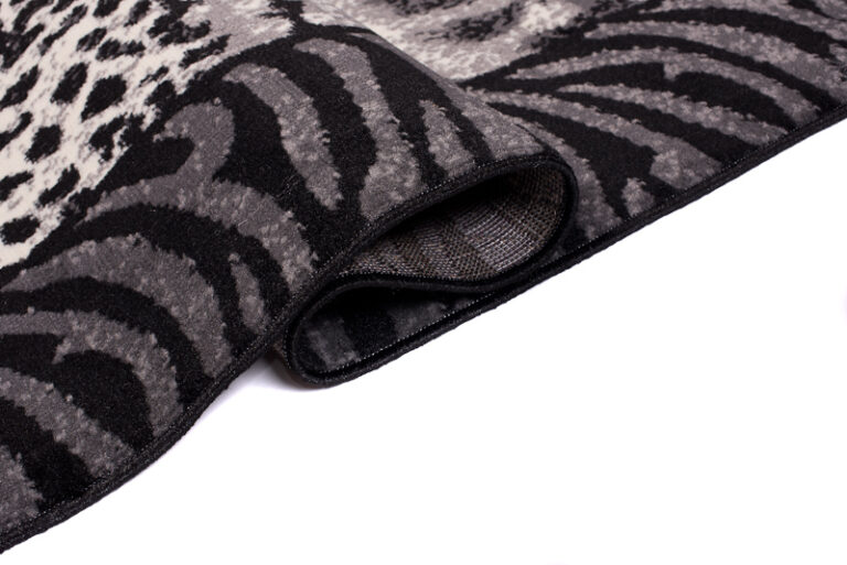 DREAM Tapis Moderne Animal Sauvage Panthère Gris Noir Crème Fin