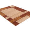 DREAM Tapis Moderne Carreaux Rectangles Marron Beige Fin