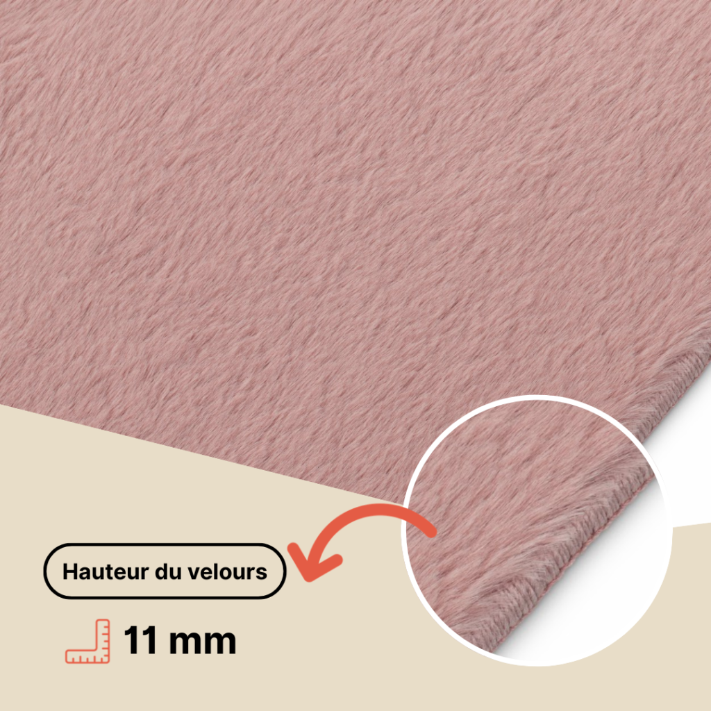 Tapis Lumi Rose Antidérapant