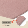 Tapis Lumi Rond Gris Foncé Antidérapant