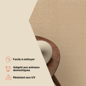 Tapis Mono Carré Intérieur Extérieur Beige