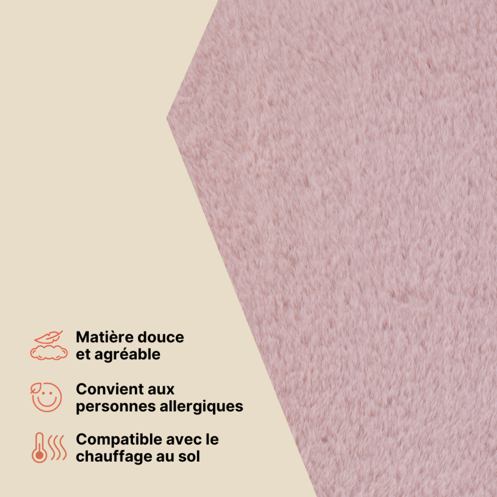 Tapis Lumi Rond Crème Antidérapant