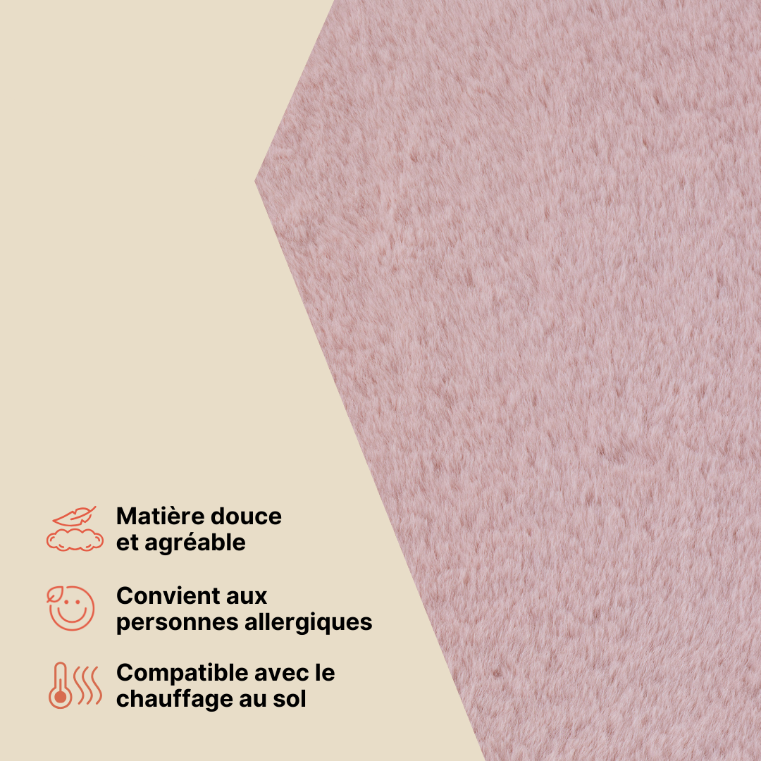 Tapis Lumi Rond Crème Antidérapant