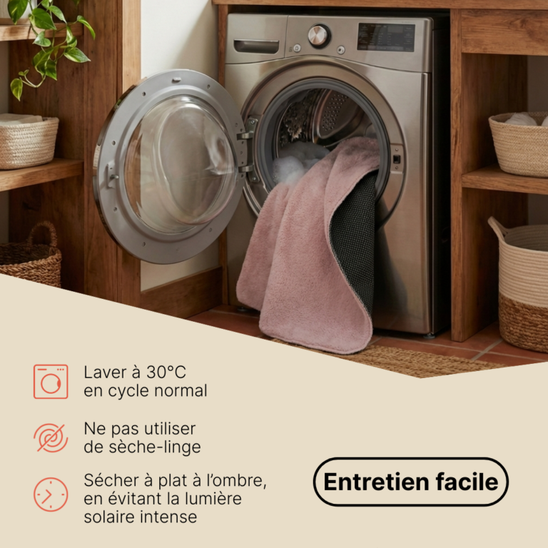 Tapis Lumi Gris Clair Antidérapant