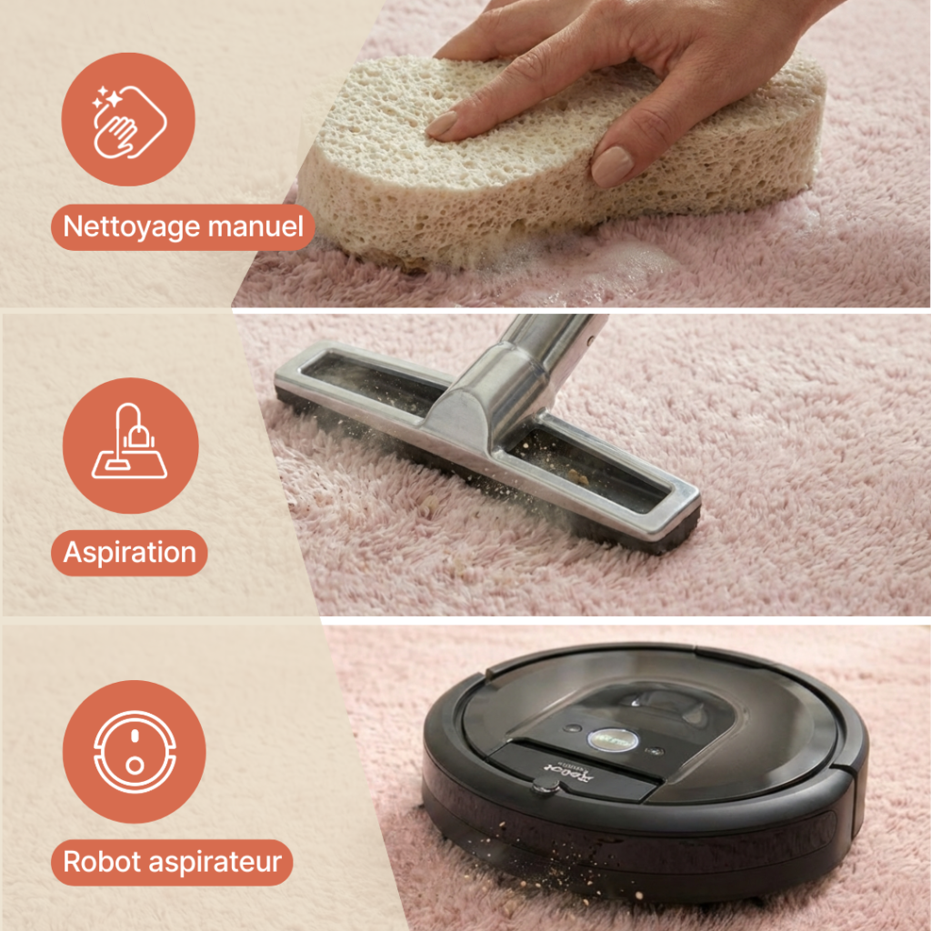 Tapis Lumi Rond Gris Foncé Antidérapant