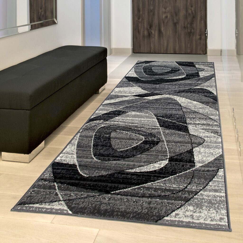 Tapis De Passage Dream Géométrique Gris Triangles