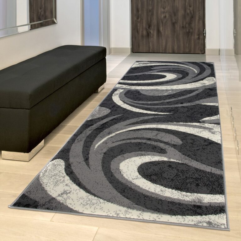 Tapis De Passage Dream Abstrait Gris Petites Vagues