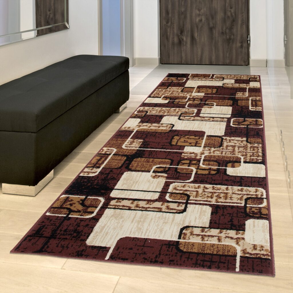 Tapis De Passage Dream Marron Géométrique Rectangles