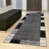 Tapis De Passage Dream Gris Géométrique Cadre