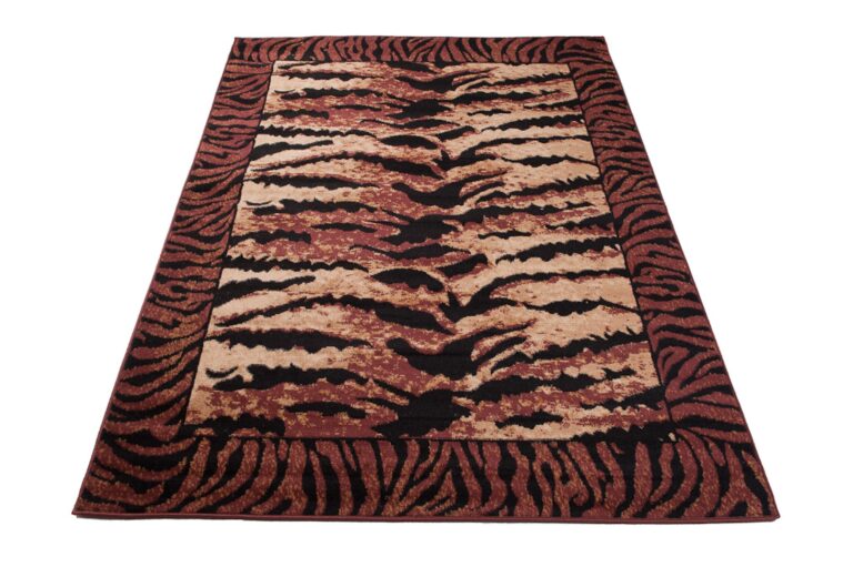 DREAM  Tapis Moderne Animal Sauvage Tigre Marron Noir Fin