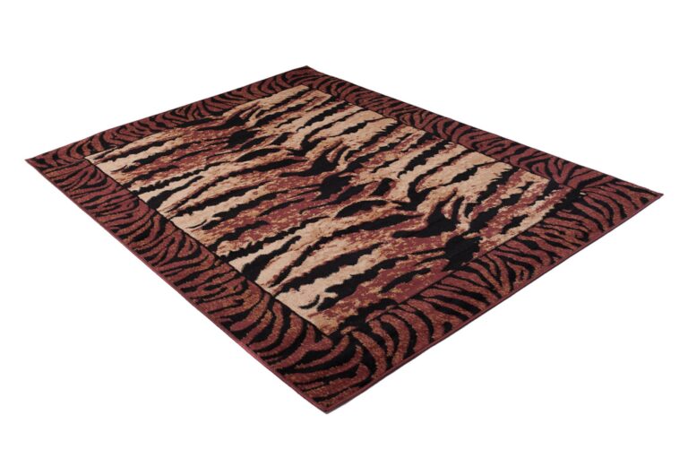 DREAM  Tapis Moderne Animal Sauvage Tigre Marron Noir Fin
